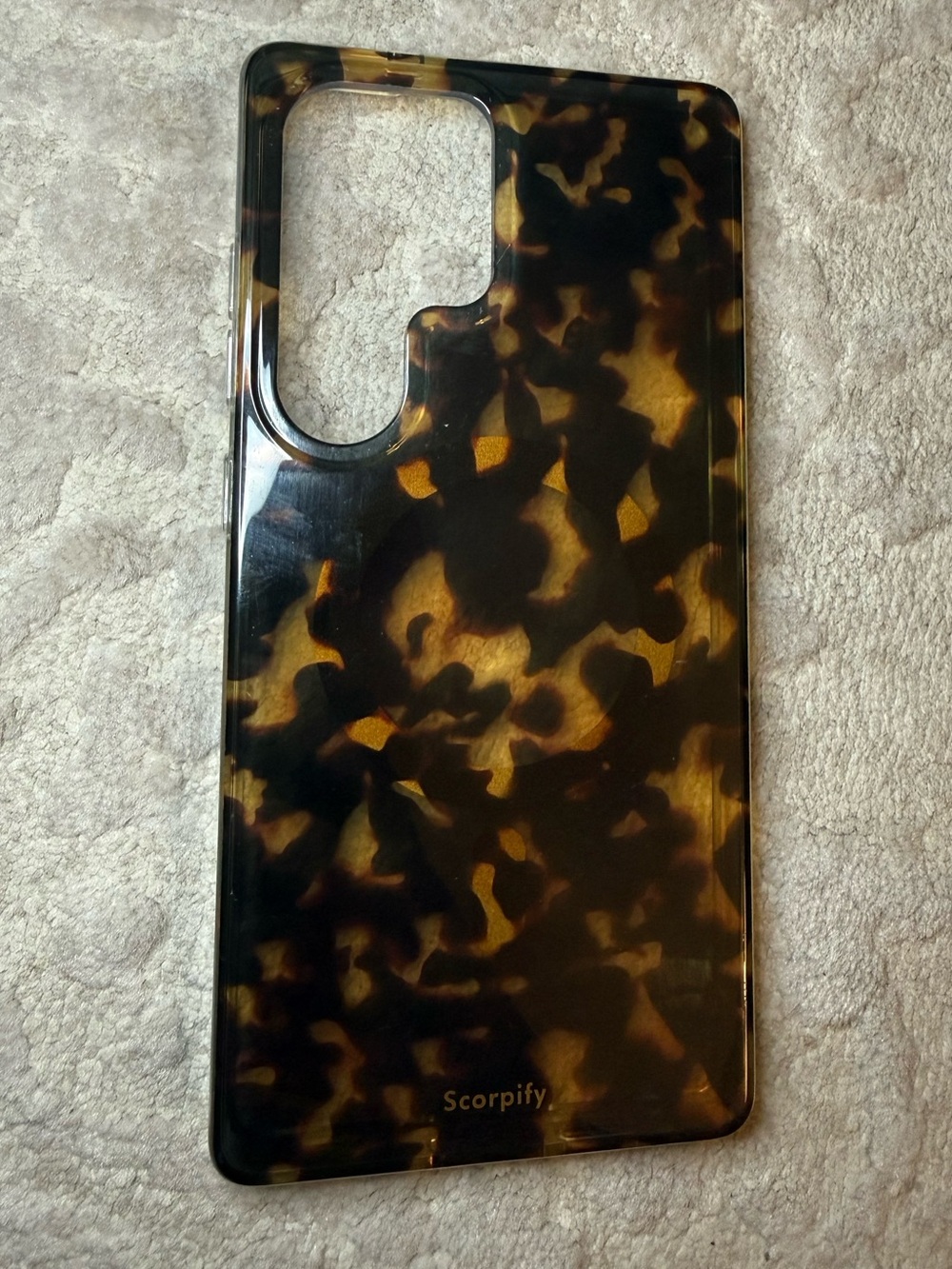 Samsung S25 Ultra Tortoiseshell Pattern Phone Case - Brown/Black